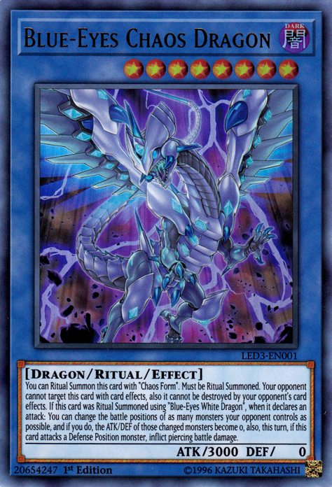 Blue-Eyes Chaos Dragon [LED3-EN001] Ultra Rare